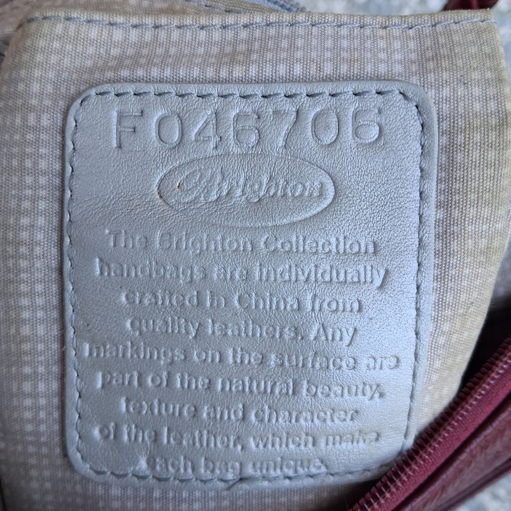 💓Brighton Barbados Ziptop Hobo Bag In Rasberry - Picture 7 of 14